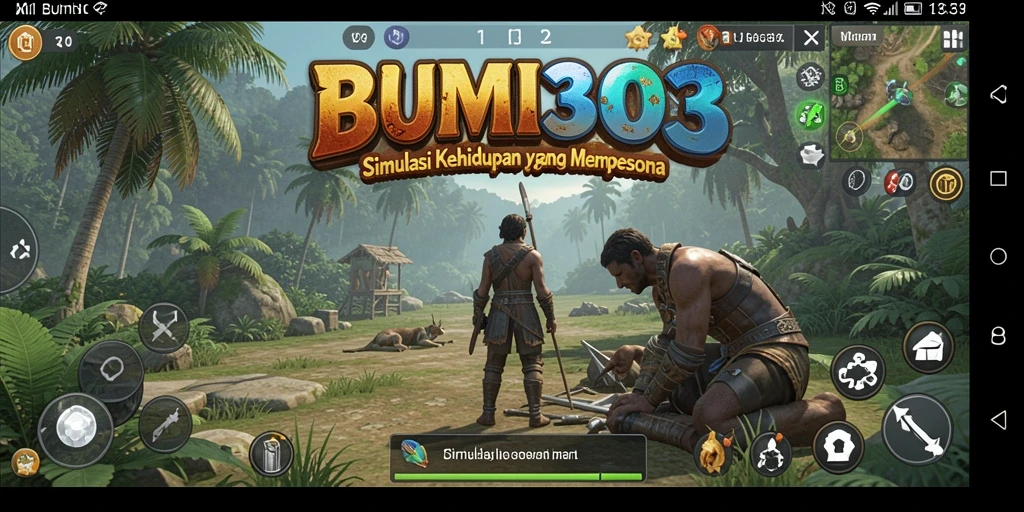 Tampilan menarik dari gameplay <strong>BUMI303</strong> dengan berbagai aktivitas simulasi.