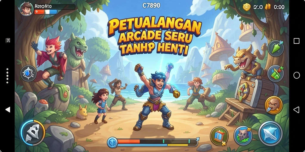 Tampilan gameplay seru C7890 yang penuh warna dan tantangan.