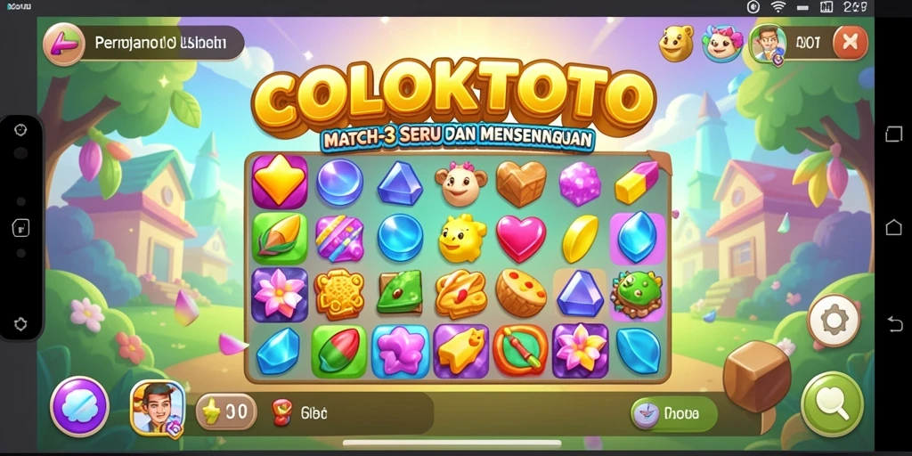 Gameplay COLOKTOTO menampilkan kekompakan elemen warna-warni.