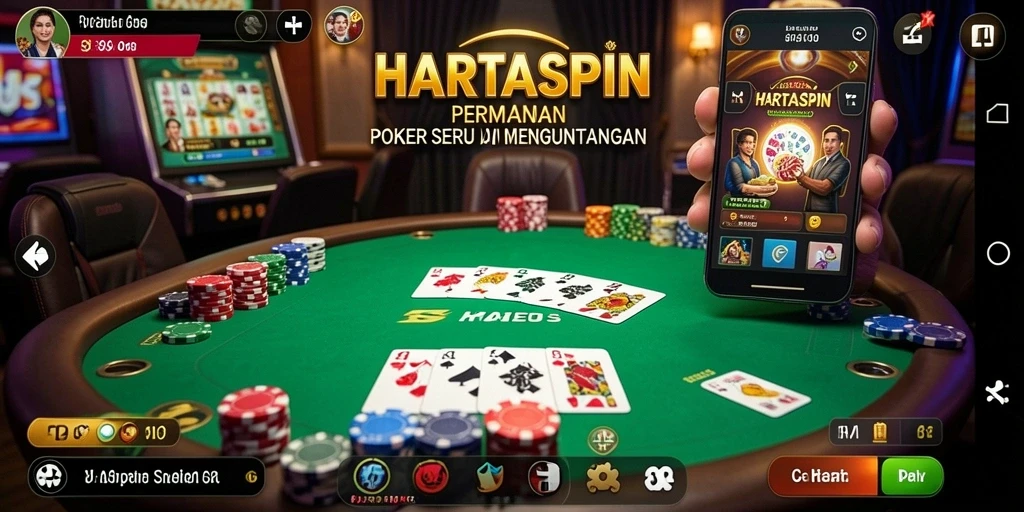Tampilan gameplay HARTASPIN yang menarik dan interaktif.