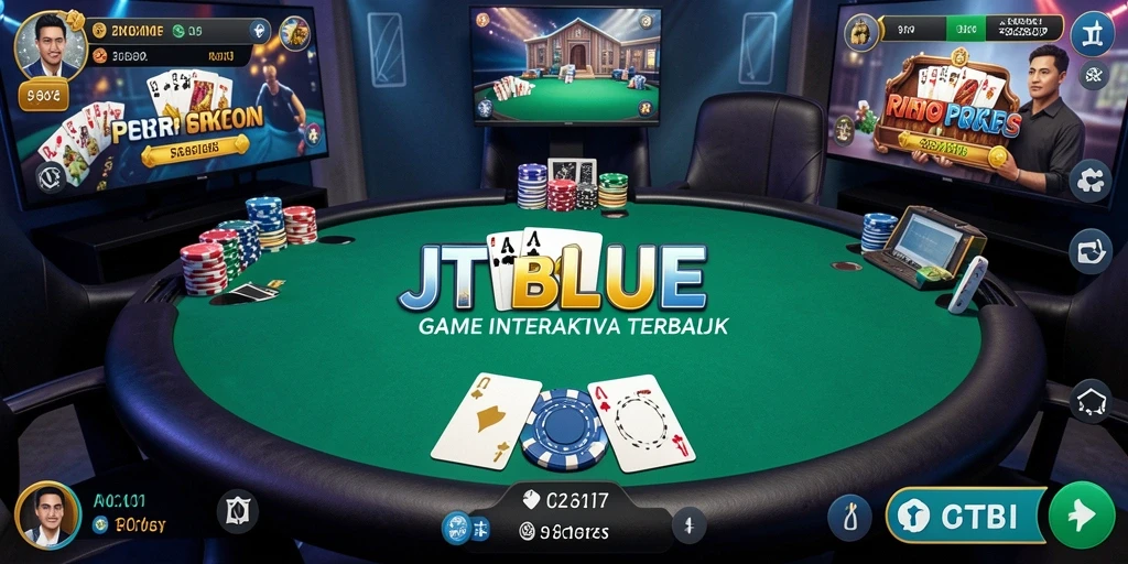 Tampilan grafis memukau dari gameplay Poker JTBLUE.