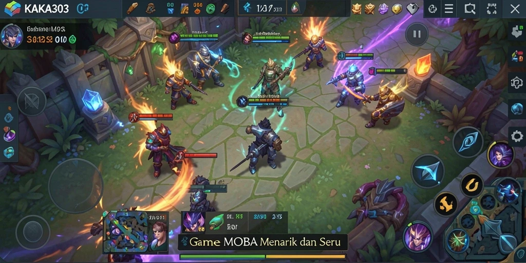 Gameplay seru KAKA303 dengan aksi MOBA yang mendebarkan.