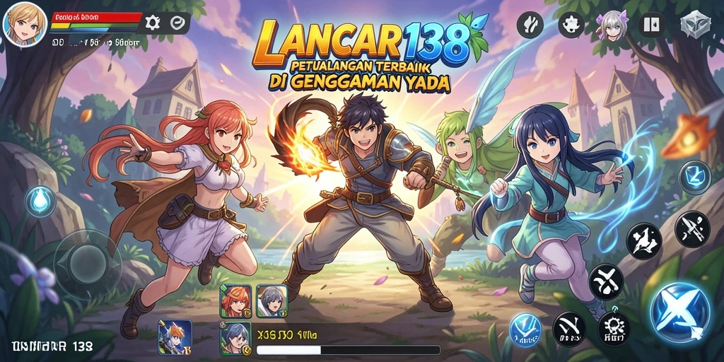Screenshot gameplay LANCAR138 menampilkan karakter anime yang dinamis.