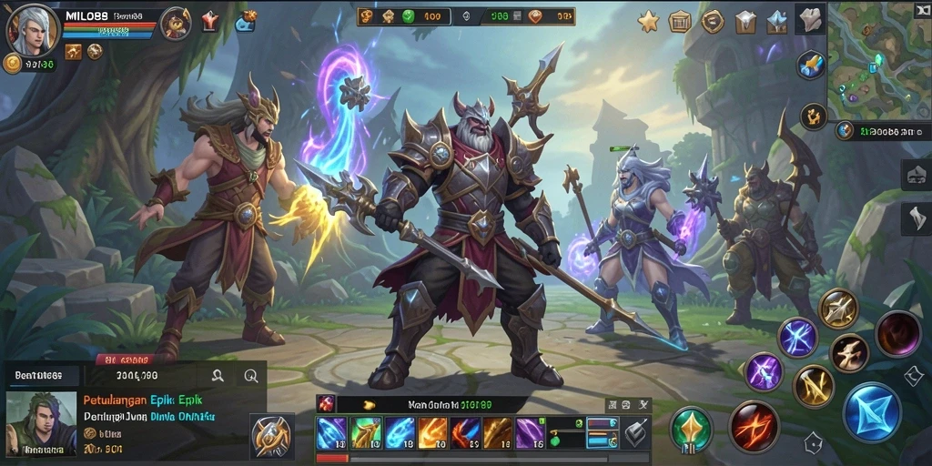 Tampilan grafis epik gameplay MMORPG MILO88 yang mendebarkan.