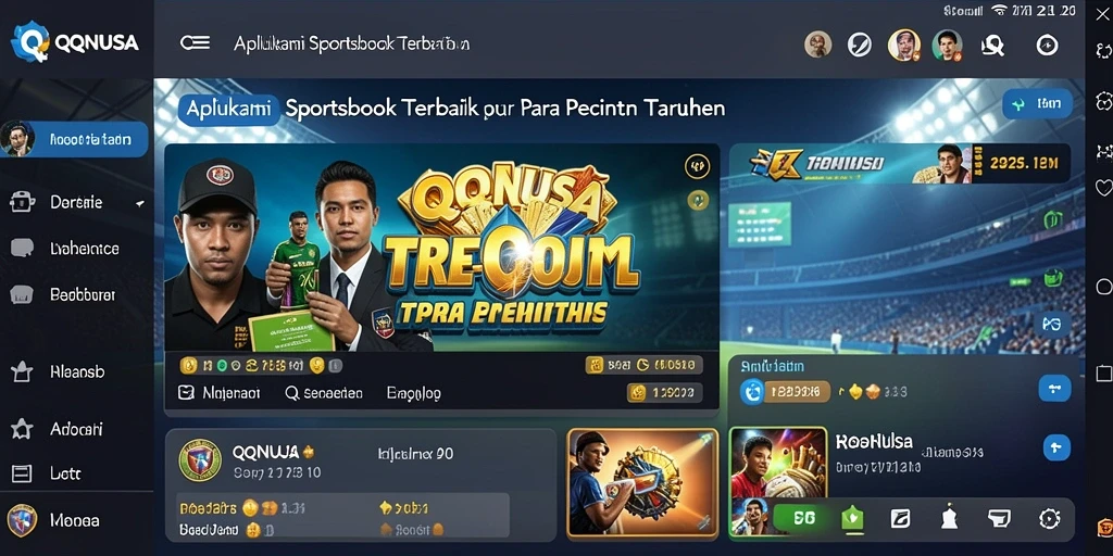 Tangkapan layar gameplay QQNUSA yang menunjukkan berbagai pilihan taruhan olahraga.