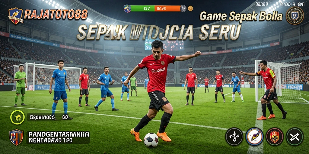 Tampilan gameplay menarik dari RAJATOTO88 dengan aksi sepak bola yang seru.