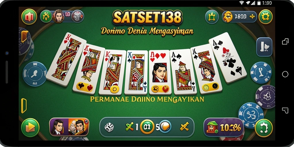 Tangkapan layar gameplay SATSET138 yang menunjukkan aksi mendebarkan permainan Domino.