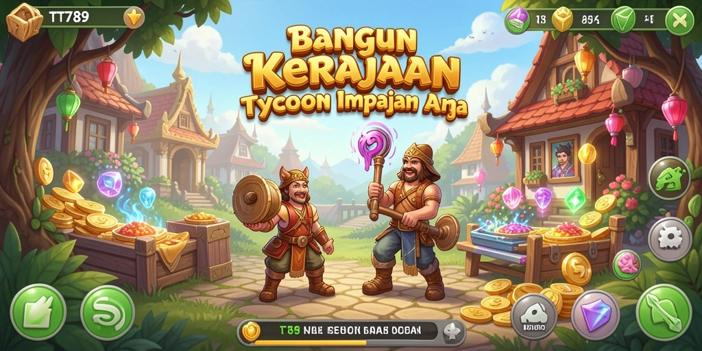 Screenshot utama TT789 menampilkan aksi seru dalam gameplay Tycoon.